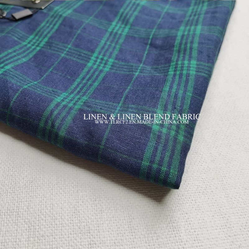 China Supplier 30% Linen 70% Rayon Printed Fabric Linen Fabric for Shirt