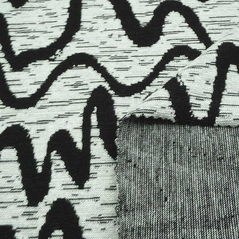 Fabric, Jacquard, 52%Polyester 43%Rayon 5%Spandex Knitting Fabric #Hlj20008