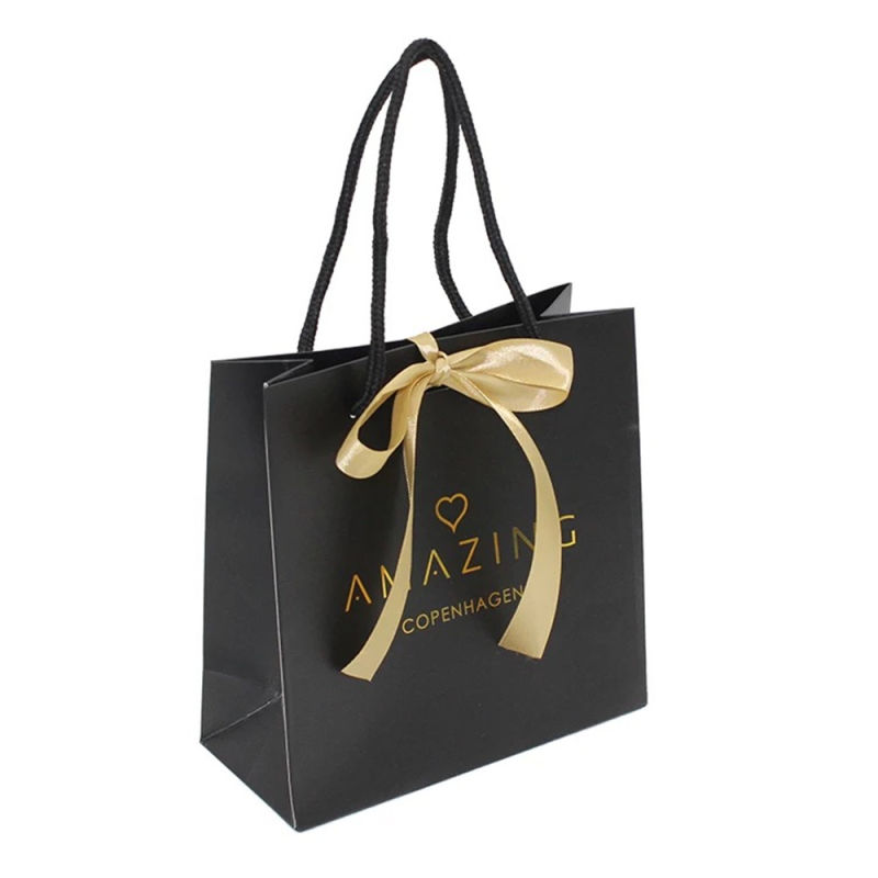 Custom Printed Logo Art Paper Tote Gift Paper Carrier Bag