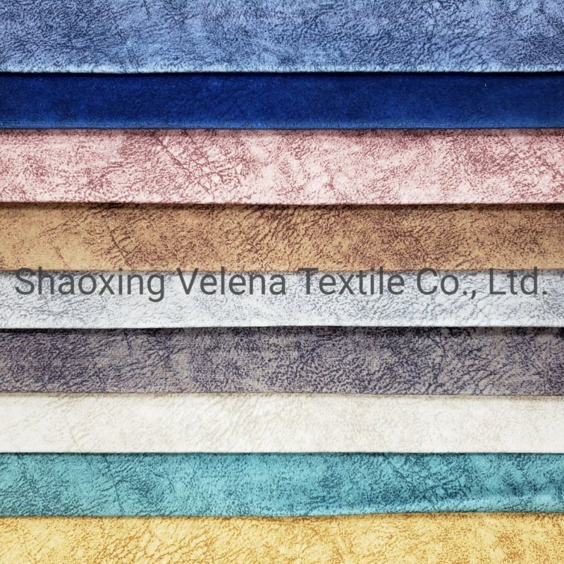 Moscow Soft Dubai Fabric 100% Polyester Holland Velvet Dyeing with Printed Upholstery Sofa Furniture Home Textile Fabric