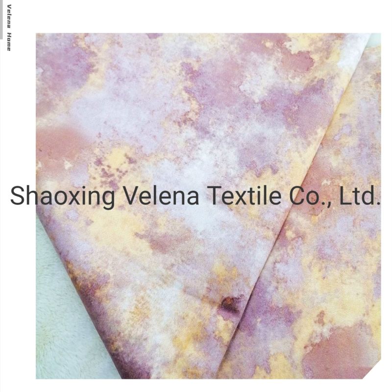 Hot Sale Velour Upholstery Furniture Textile Fabric of 100% Polyester Holland Velvet Printed Dubai Luxury Fabric