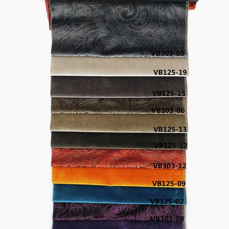 Printed Velvet Home Textile Curtain Sofa Upholstery Fabric