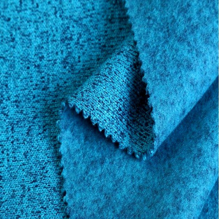 100% Polyester Cationic Yarn Dye Hacci Knit Sweater Fleece Fabric
