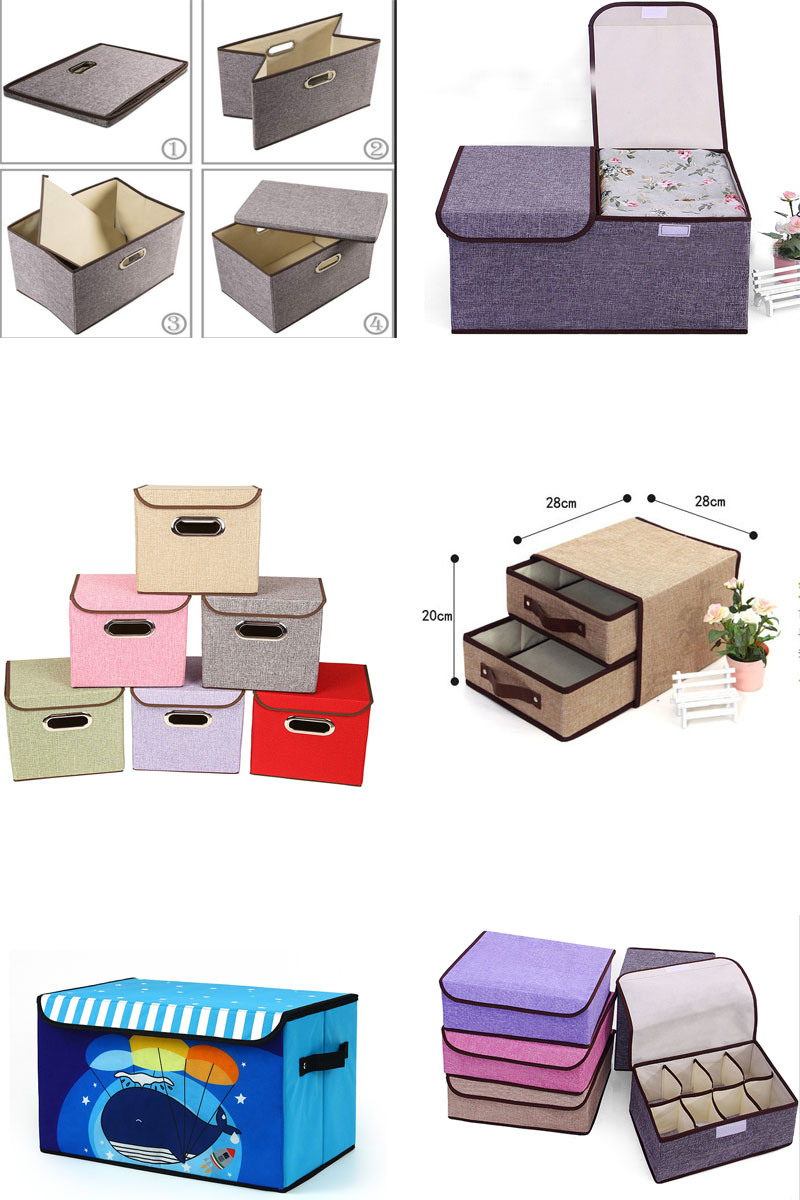 Customized Logo Printed OEM Branded Home Cloth Shoe Big Storage Box