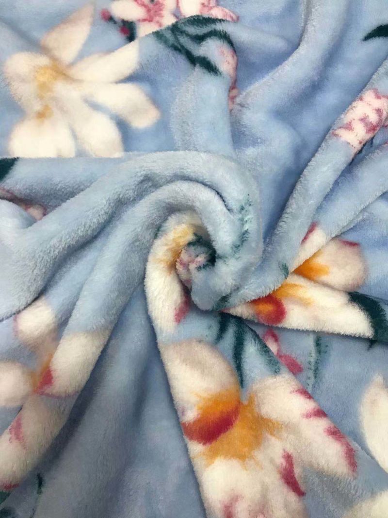 Polyester Flannel Fleece Velvet Printed Fabric Blanket Pajamas Fabric