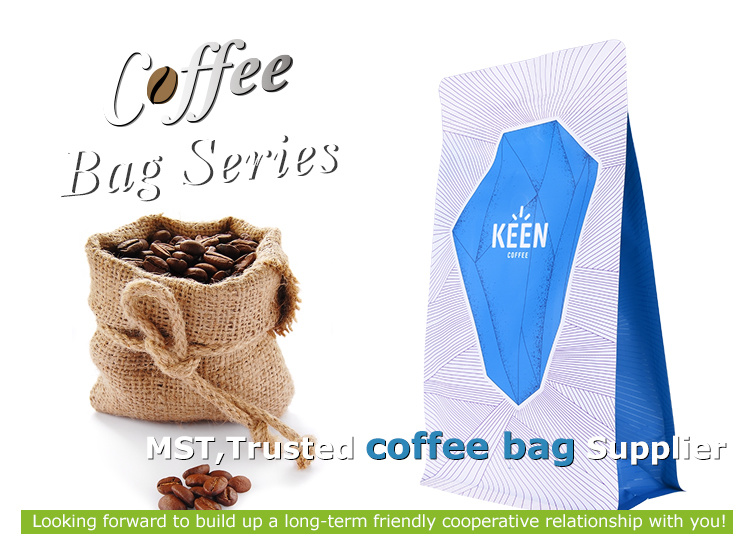 Custom Printed Wholesale Environmental Friendly Custom Printing Retail Store Mylar Foil Al Coffee Bean Packaging Bags Coffee