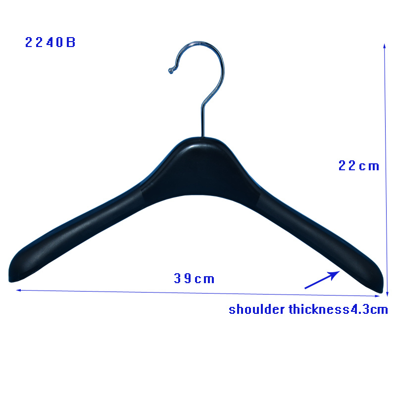 Women's Black Hanger Plastic Clothing Hangers for Laundry Dress Shirts