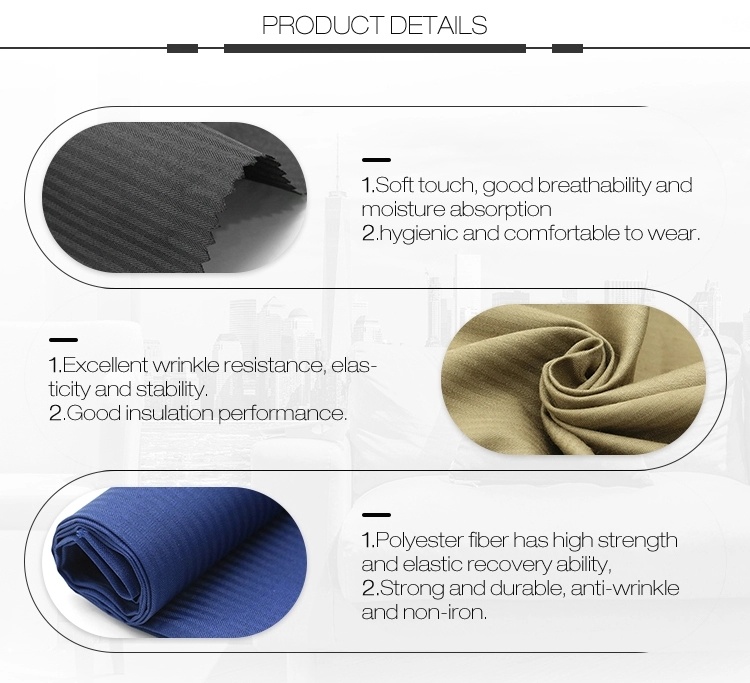 100% Polyester Spun Herringbone Pocket Fabric
