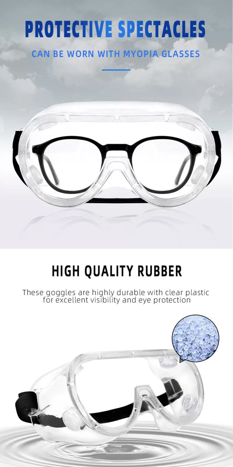 Professional Protective Anti-Dust Safety Goggles Glasses (CE)