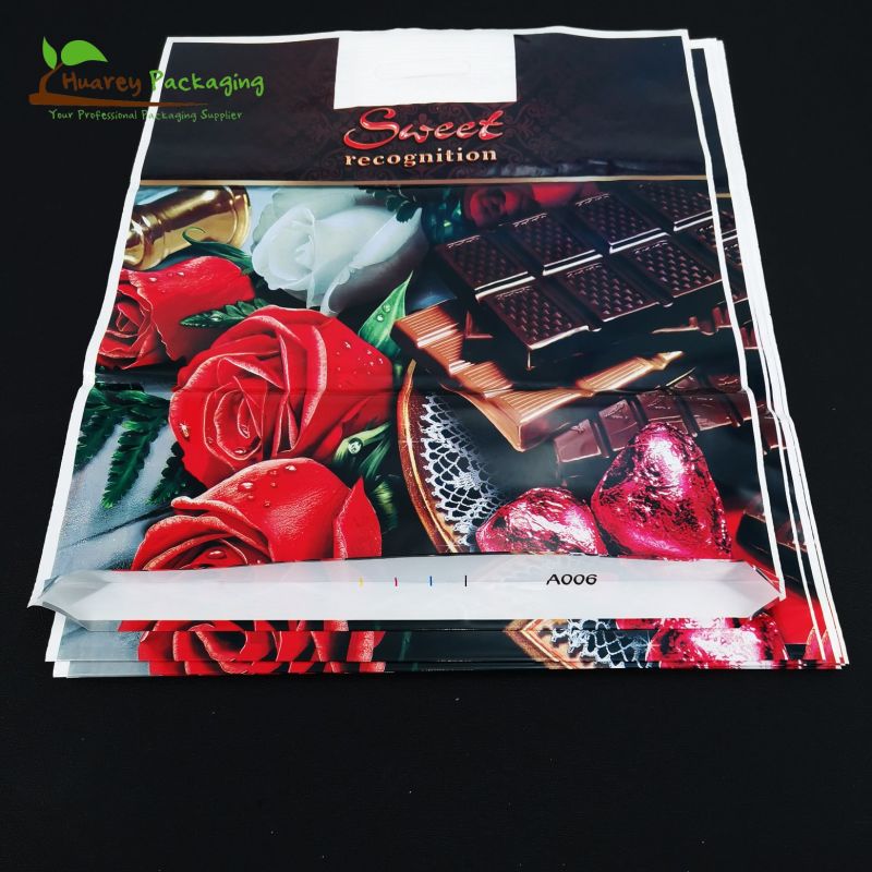 LDPE Die Cut Handle Plastic Carrier Bags for Shopping