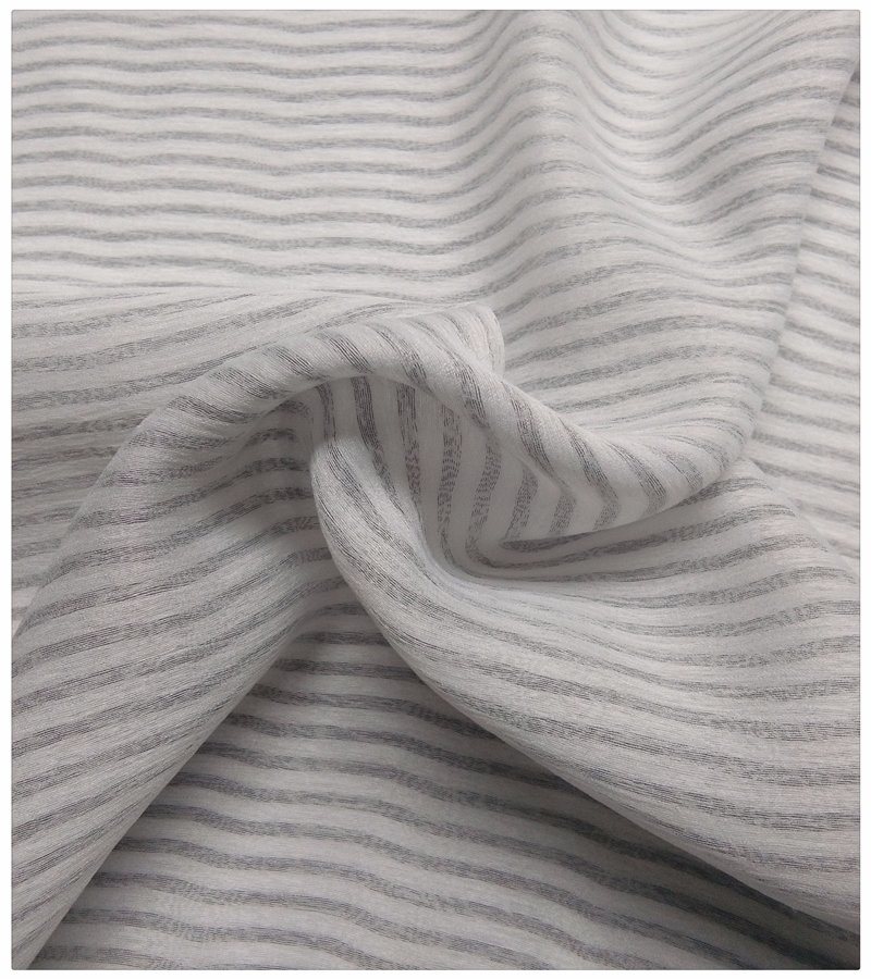 Textile and Polyester Fabric, Three Layers of Cationic Bar Fabrics, for Women's Dresses