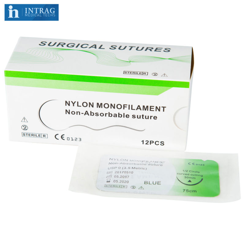 High Quality Non Absorbable Surgical Nylon Monofilament Suture with Needle