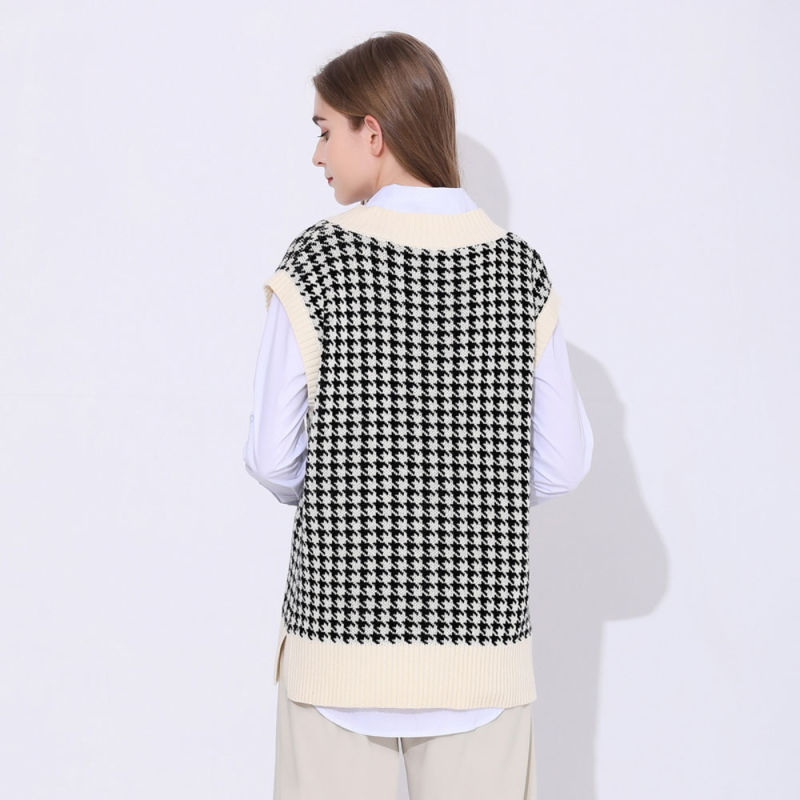 Women Fashion Knitted Loose Vintage Vest Sweater