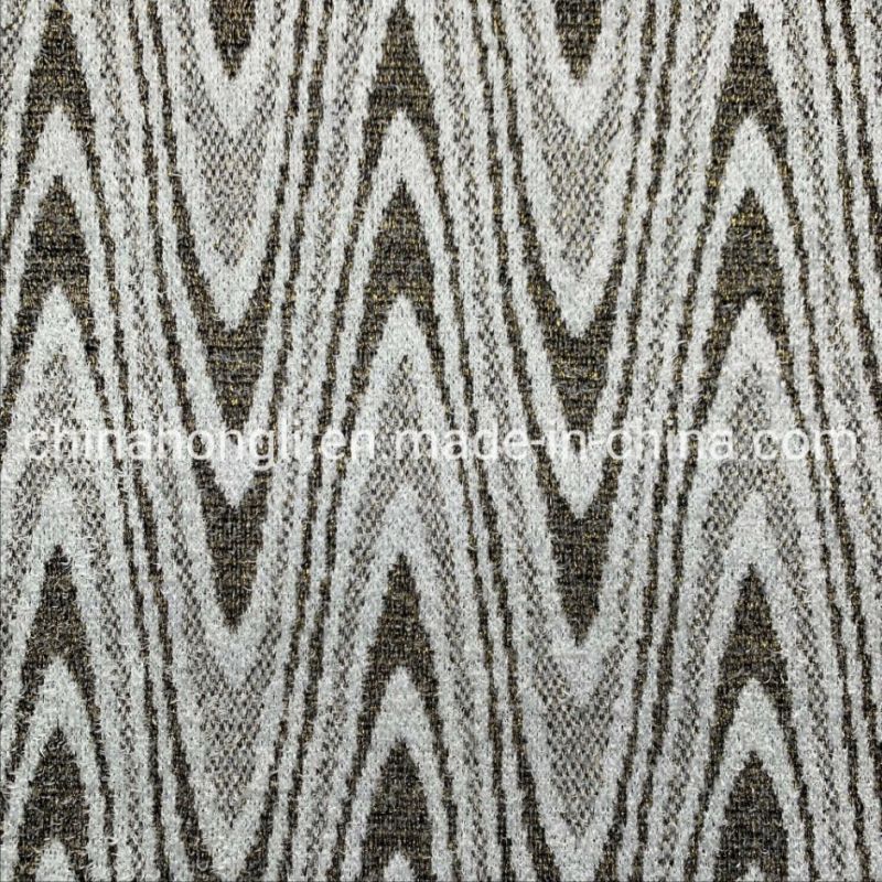 Yarn Dye Hacci Jacquard Knitting Fabric 90%Polyester 10%Metalic for Sweater Fabric