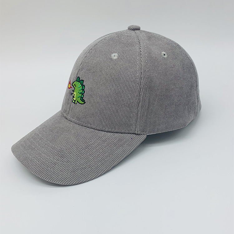 Cotton Corduroy Baseball Hat with Embroidery