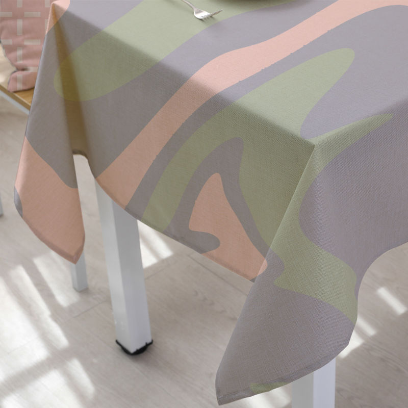 Fashion Stitching Cotton and Linen Printed Tablecloth