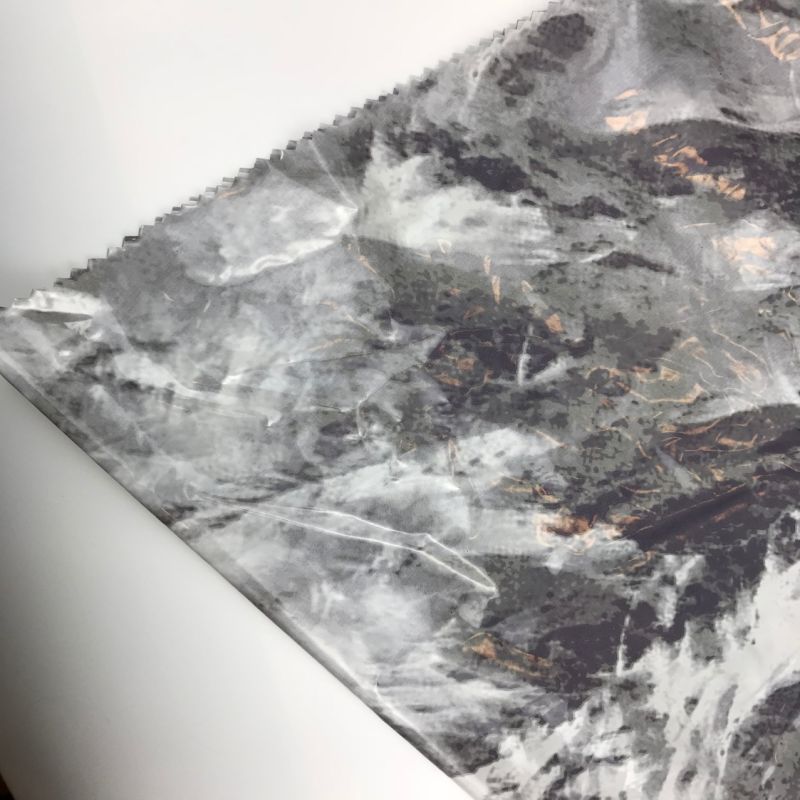 Waterproof Nylon Taffeta Bright Shiny PU Coating Fabric Printed Fabric