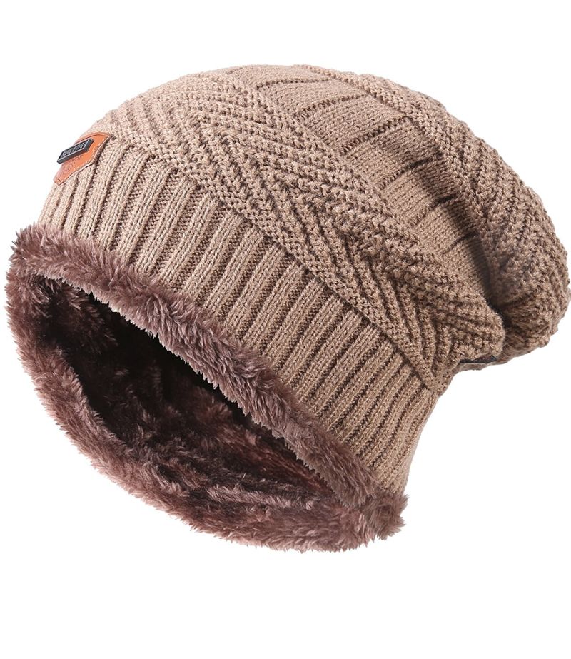 Men's Winter Knitting Skull Cap Wool Warm Beanie Hat