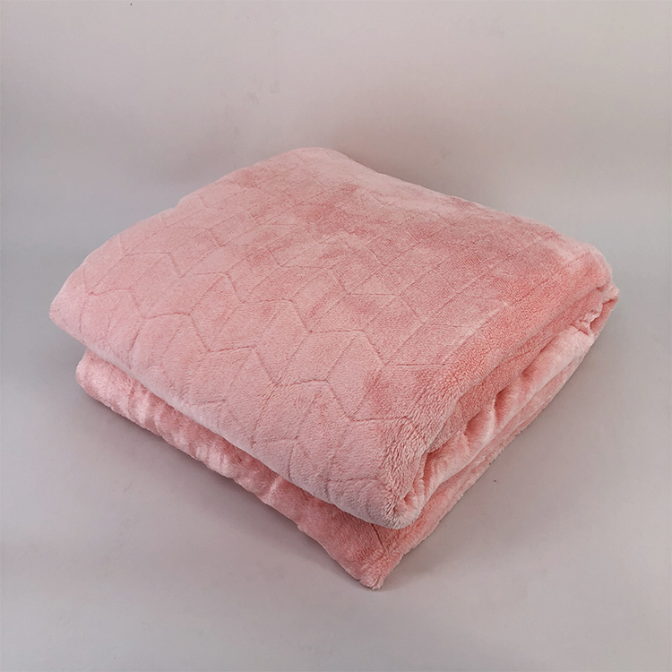 100% Polyester Jacquard Melange Solid Texture Fleece Fabric