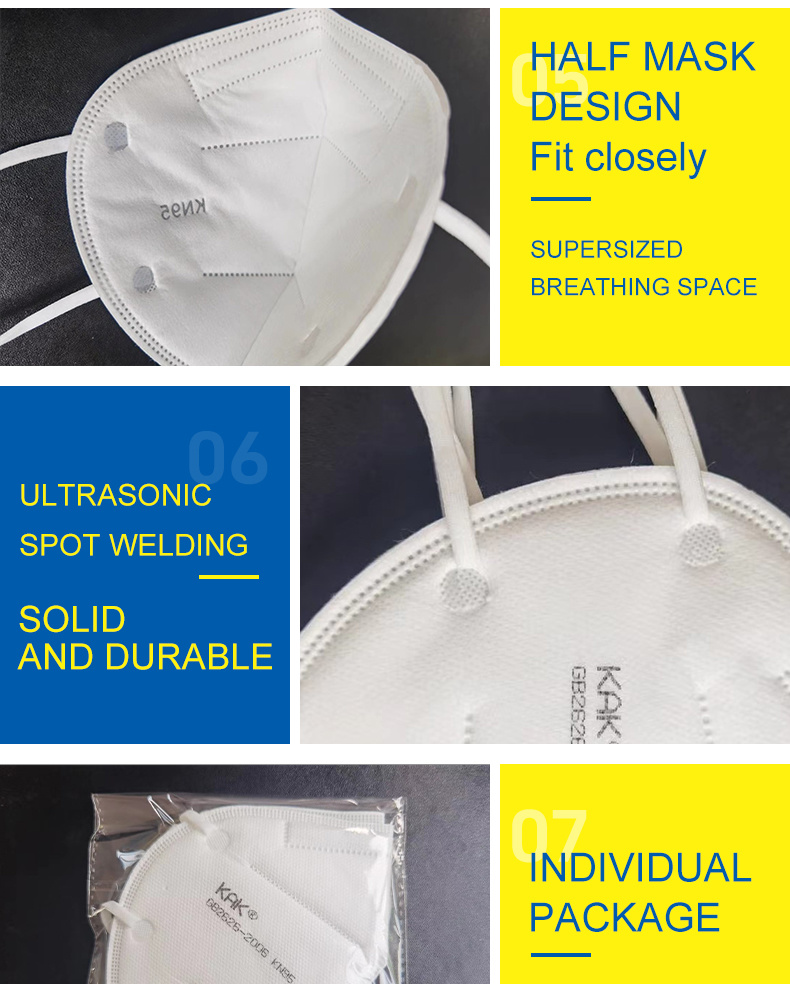 5ply Non Woven Disposable Protective KN95 Face Mask