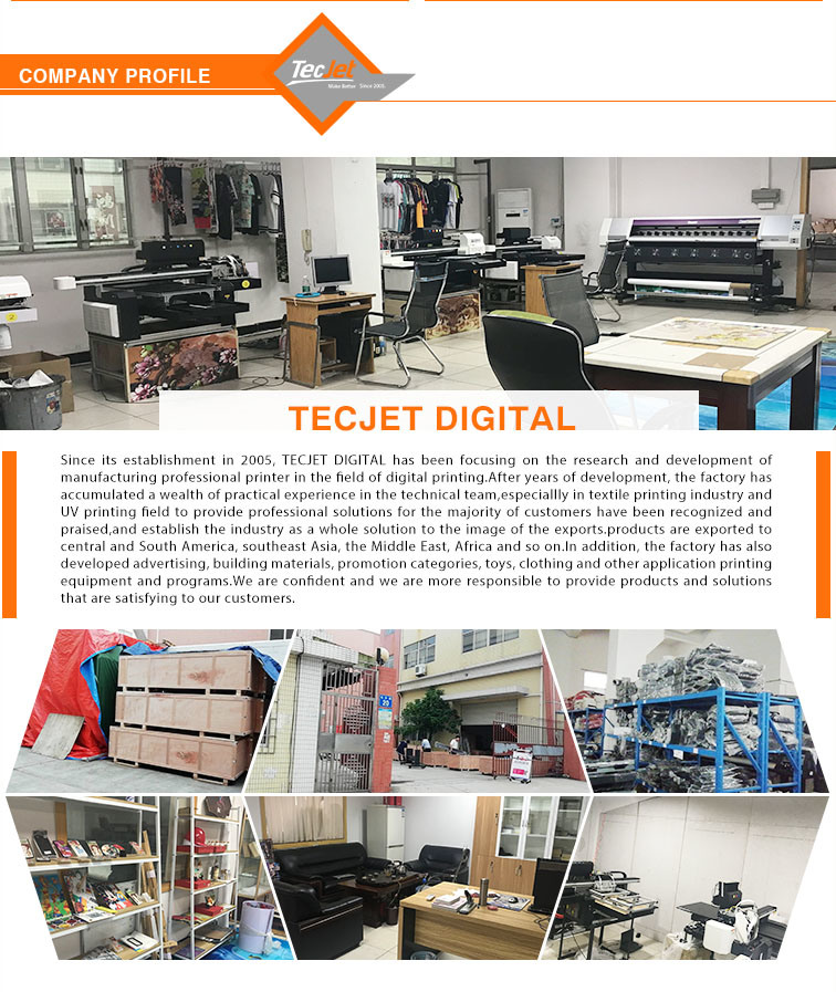 Tecjet Dx5, Dx7, XP600 Printhead 6090g UV Flatbed Printer Wallpaper Printing Machine