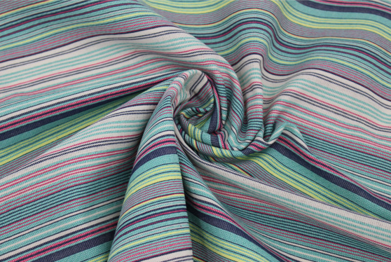 Multi-Colour Stripe Polyester Cotton Yarn Dyed Shirt Fabric