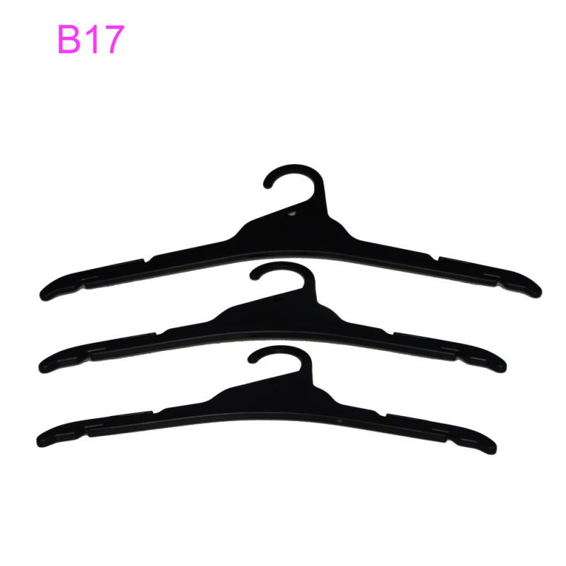 Three Sizes Heavy Duty Cheap Plastic Black Thin Shirts Hanger