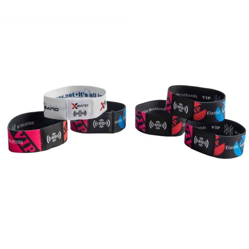Promotional Polyester Cheap Custom Festival Event Polyester Woven Fabric Wristbands