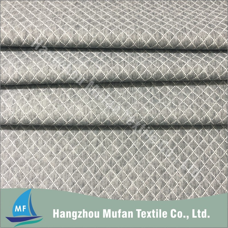 Grey Spun Polyester Mattress Ticking Fabric with Graphene Material