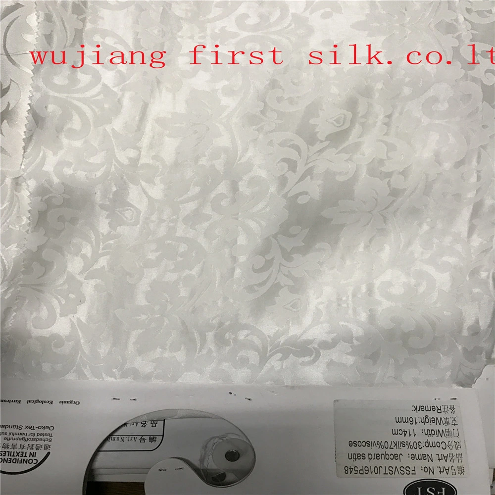 Silk Cotton Jacquard Fabric, Silk Cotton Satin Jacquard Fabric