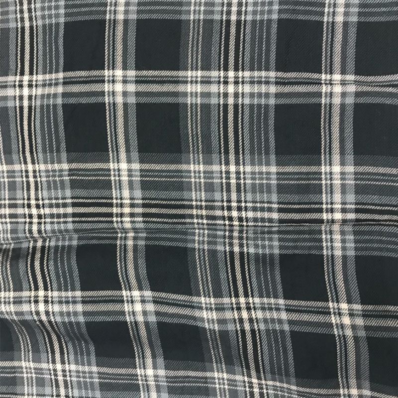 100% Rayon Twill Check Fabric Yarn Dyed Twill Rayon Fabric Viscose