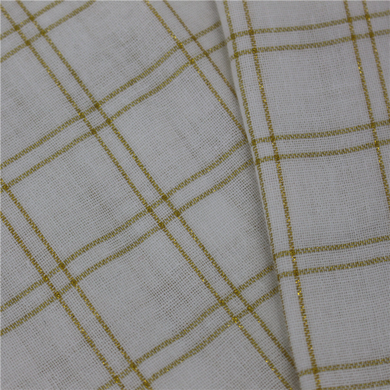 97%Cotton Double Layer Fabric with Lurex