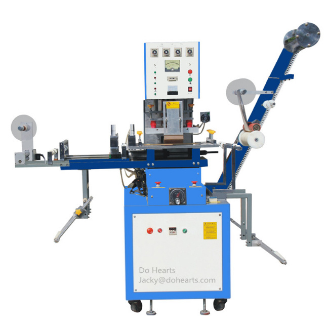 High Frequency Logo Embossing Machine for Elastic Tape, Woven Tape, Ribbon, Belt, Strap, Narrow Fabric, Textile, Webbing, Band, Lanyrad