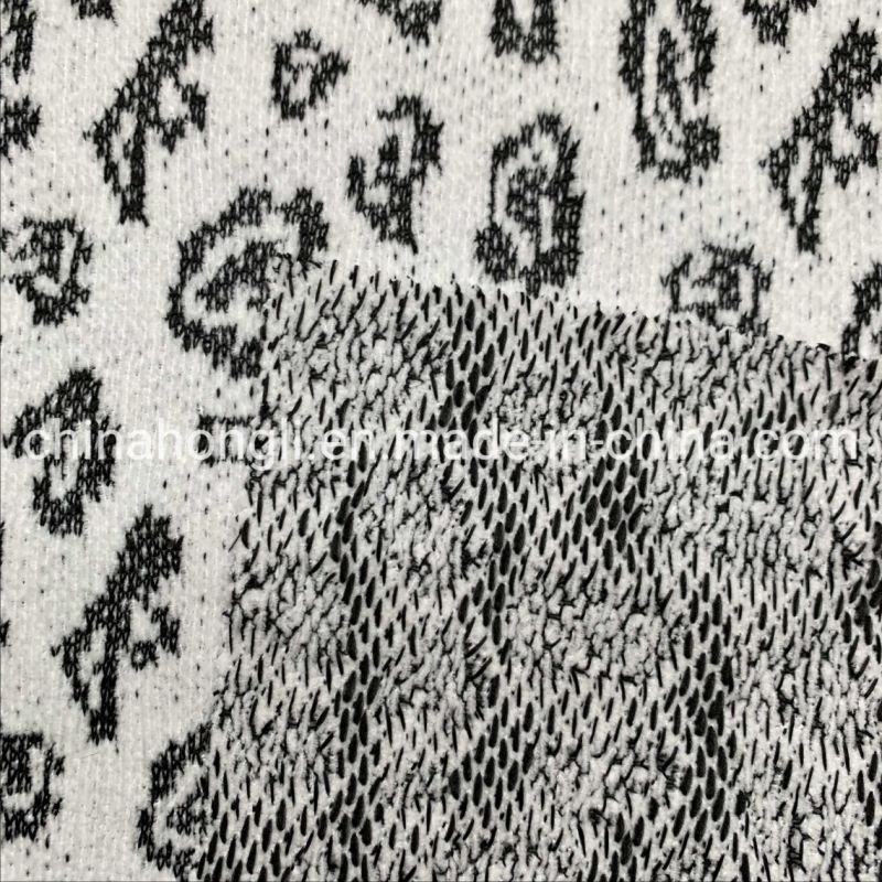 Hacci Jacquard Knitting Fabric 100%Polyester 257GSM for Sweater