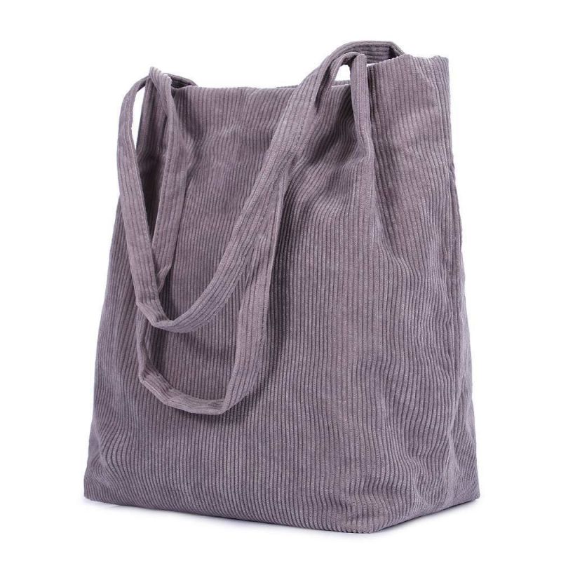 Casual Women Shoulder Bags Corduroy Tote Bag Handbag