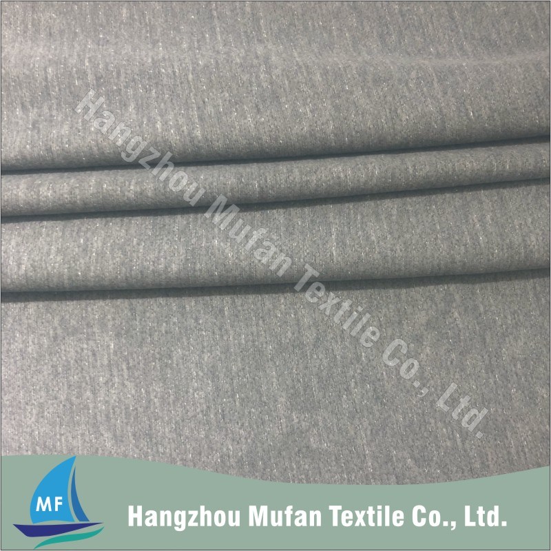 Grey Spun Polyester Fabric with Silver Yarn Pillow Cover Fabric Mattress Ticking Fabric