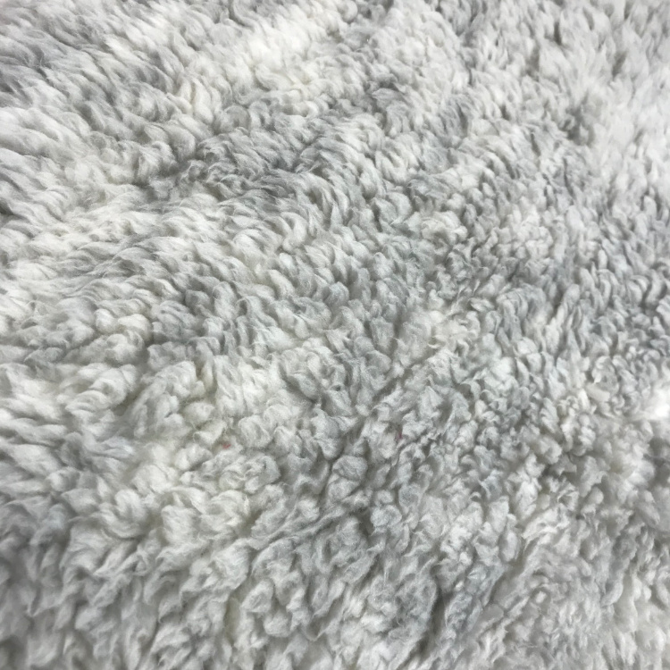 100%Polyester Super Soft Melange Sherpa Fleece Fabric
