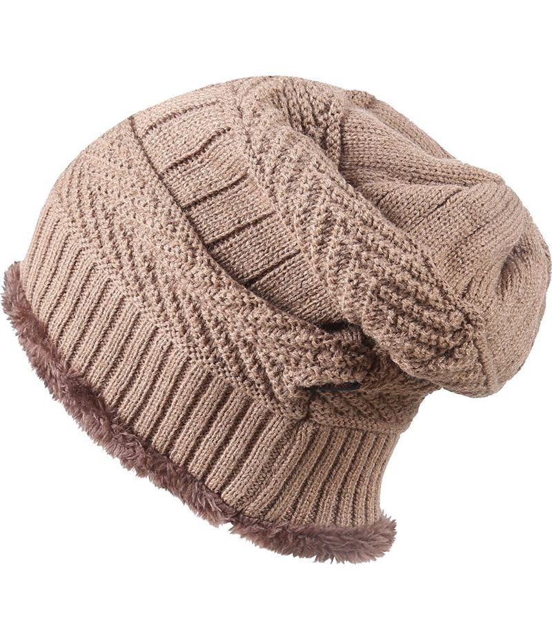 Men's Winter Knitting Skull Cap Wool Warm Beanie Hat