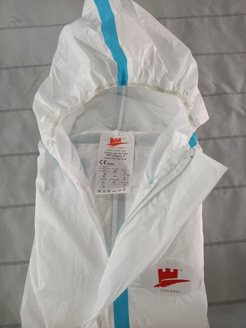 Disposable Non-Woven Fabric Protective Coveralls Schutzanzug Type 4 5 6 Coverall