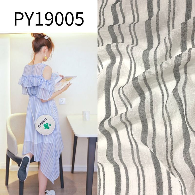 Py19005 Silk Like Cationic Polyester Fabric Chiffon for Dress