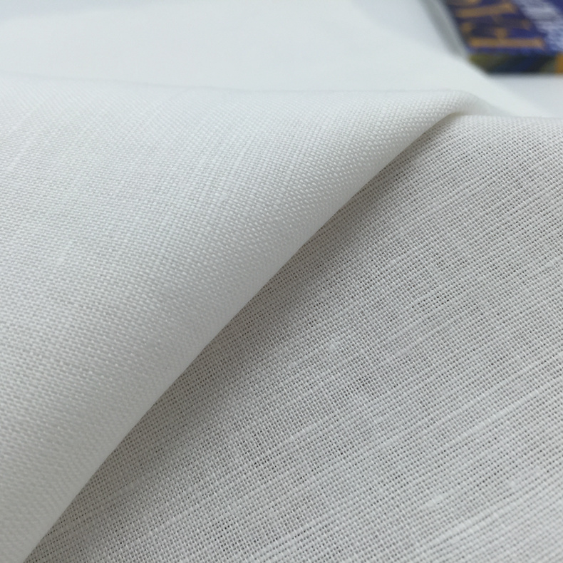 55%Linen45%Cotton Interwoven Pfd Fabric for Printing and Garment Dyeing 317