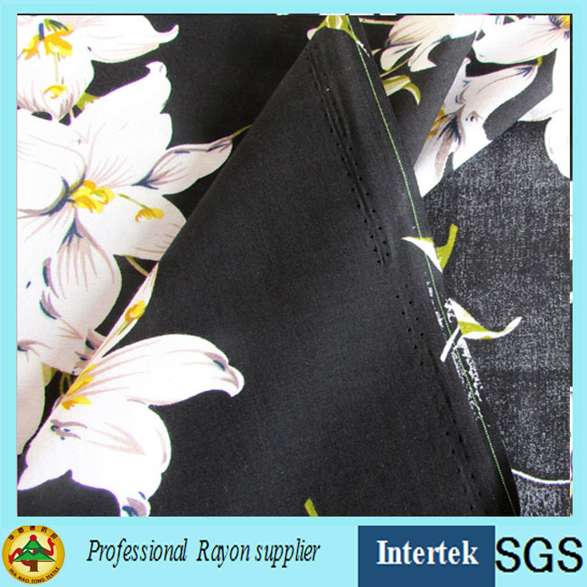 Printed Rayon Challis Cloth for Girls Dress Fabric