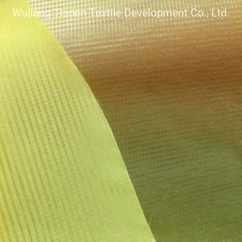 410t Nylon Lattice Fabric Check Nylon Fabric for Down Jackets