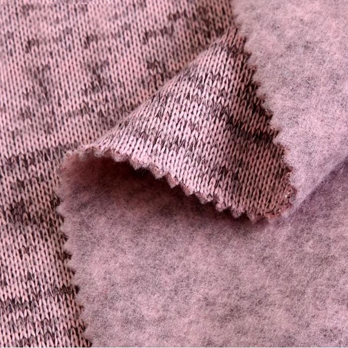 Polyester Knit Yarn Dye Hacci Knit Fleece Fabric for Sweater Hoodie