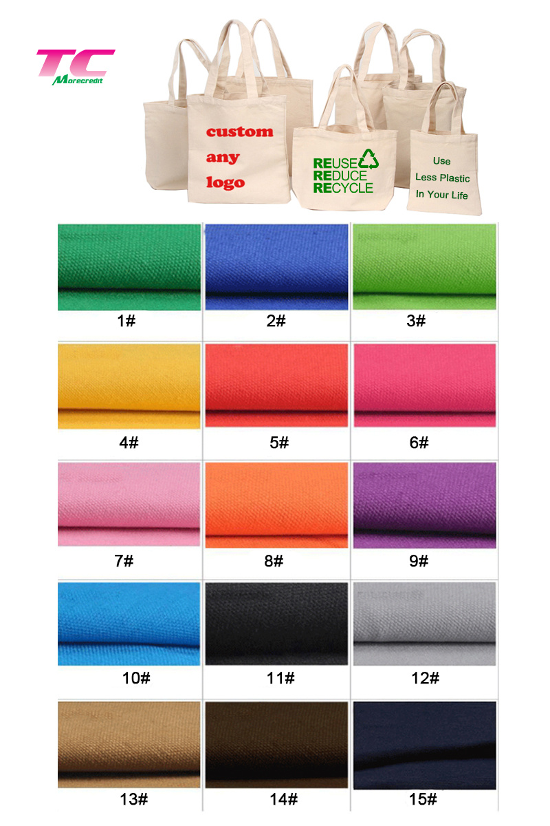 Eco Friendly Custom Tote Bag Cotton Canvas, Cotton Fabric Canvas Shopping Canvas Tote Bag
