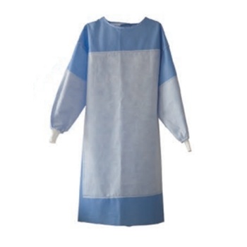 Disposable 45GSM SMS Non-Woven Fabric Protective Reinforced Surgical Gown