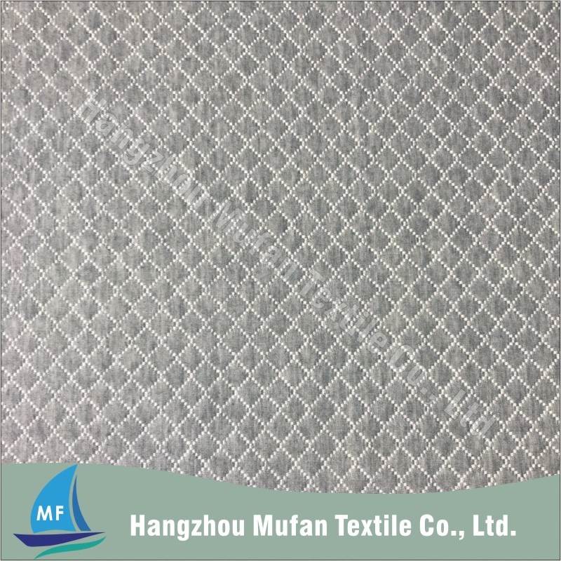 Grey Spun Polyester Mattress Ticking Fabric with Graphene Material