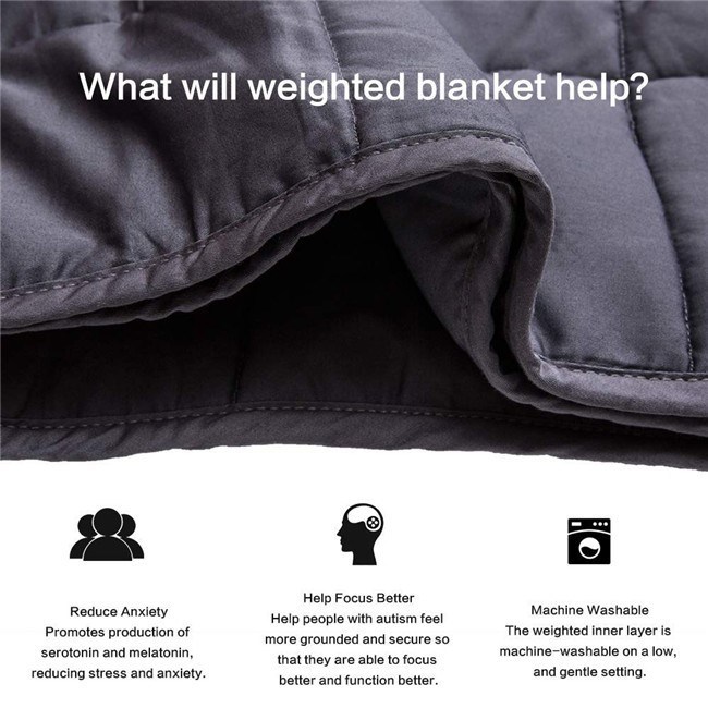 Wholesale Custom Cotton Fabric Filling Weighted Blanket