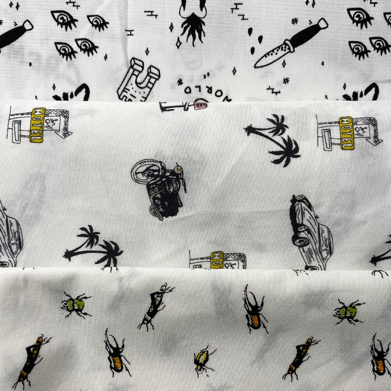 Easy Care Finish Cotton Printted Shirt Fabric Woven Fabric