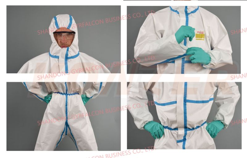 Konzer3000 Manufacturer Protective Coverall Gown Suit Anti-Bacterial Microporous Nonwoven Fabric
